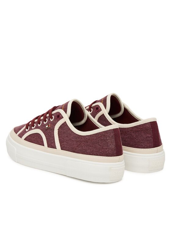 Tommy Hilfiger Tommy Hilfiger Scarpe sportive Platform Vulc Sneaker Piping FW0FW09394 Bordeaux