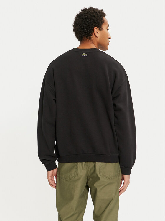 Lacoste Lacoste Džemperis ar kapuci SH2850 Melns Loose Fit