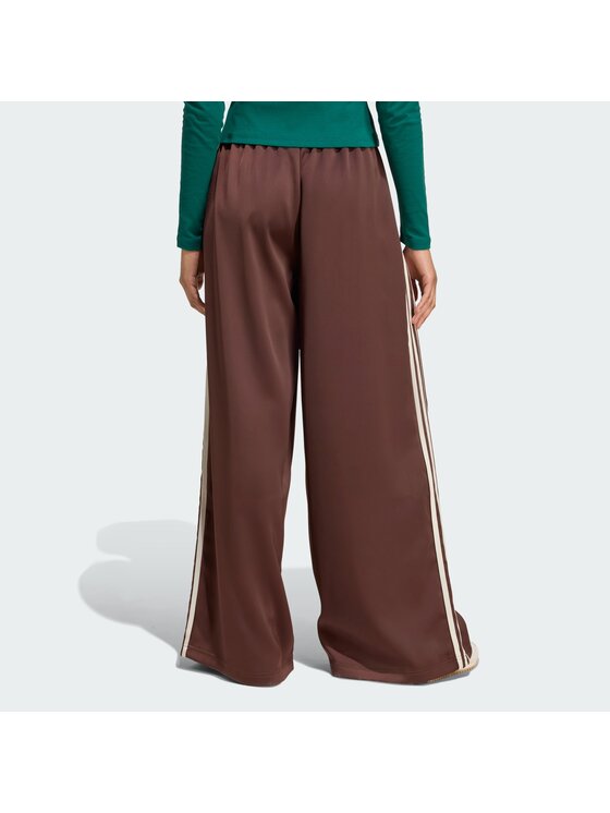 adidas adidas Donji dio trenerke adicolor Satin KD2541 Smeđa Wide Leg