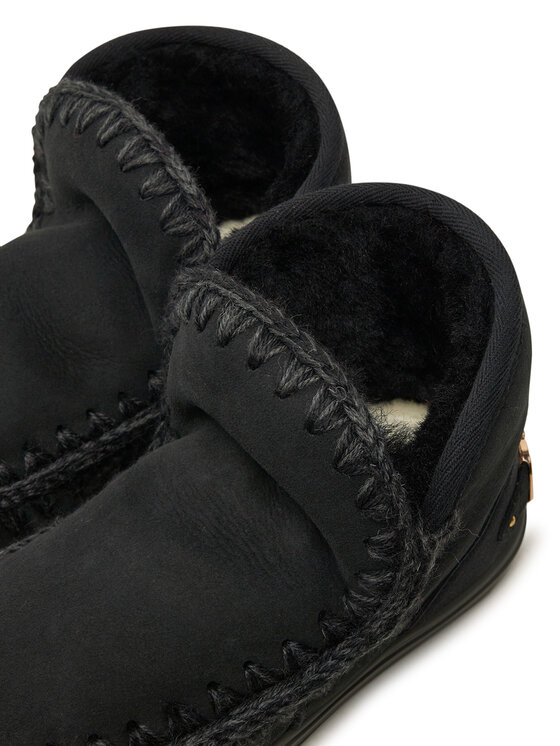 Mou Mou Śniegowce Eskimo Sneaker Big Metal Logo FW111008A Czarny