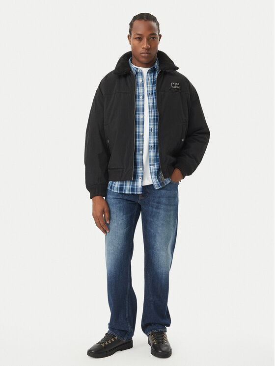 Tommy Jeans Tommy Jeans Яке бомбър Flag Aviator  DM0DM23499 Черен Relaxed Fit