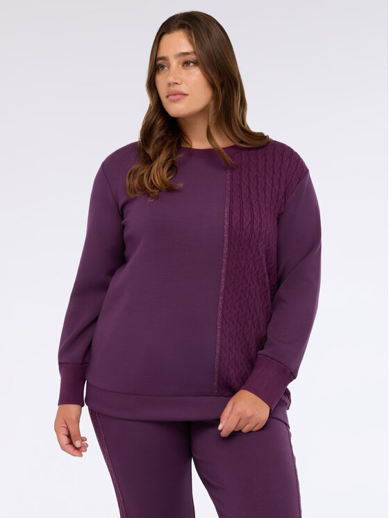 Fiorella Rubino Fiorella Rubino Felpa G825L008618N039 Viola Boxy Fit