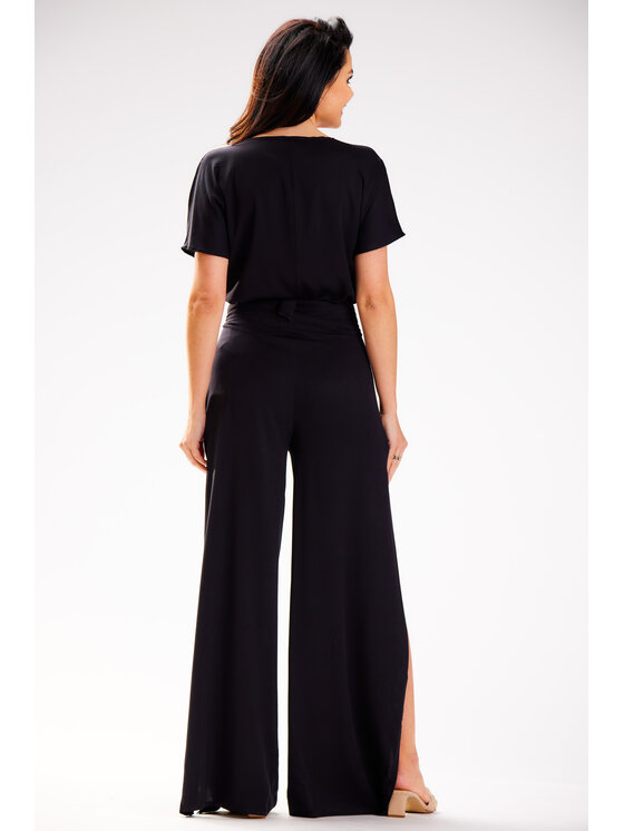 Awama Awama Spodnie damskie A589 Czarny Basic Fit