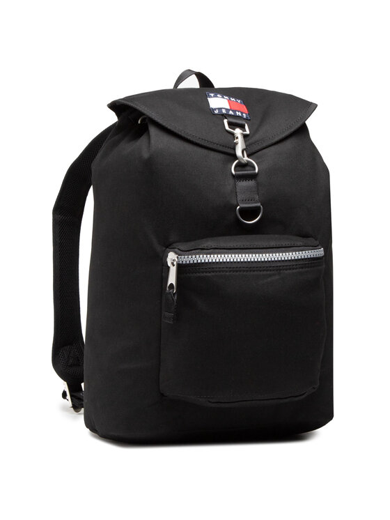 Tommy Jeans Rucksack Tjm Heritage Flap Backpack AM0AM07144 Schwarz Modivo