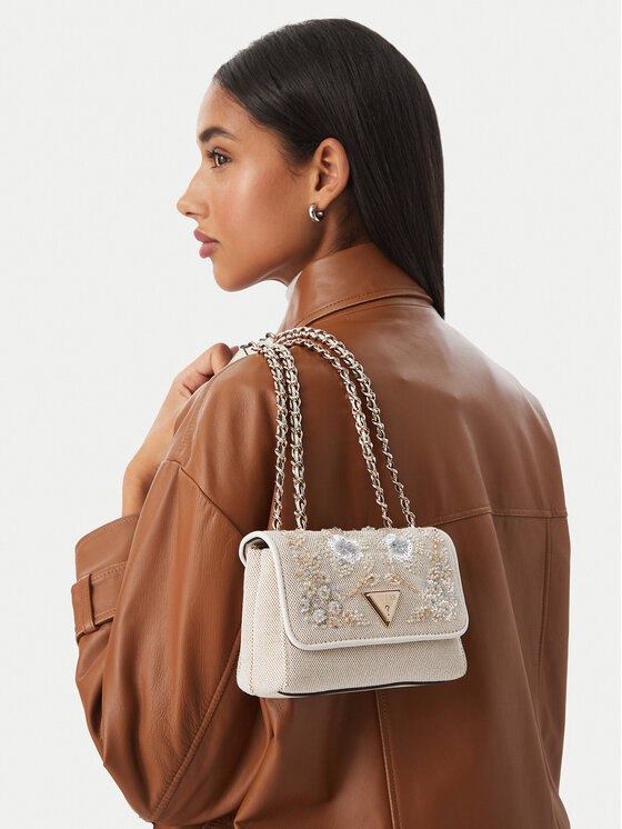 Guess Ročna torba Giully II Mini HWAE96 73740 Bež