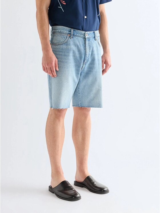 Wrangler Wrangler Szorty jeansowe COWBOY SHORTS Niebieski Loose Fit