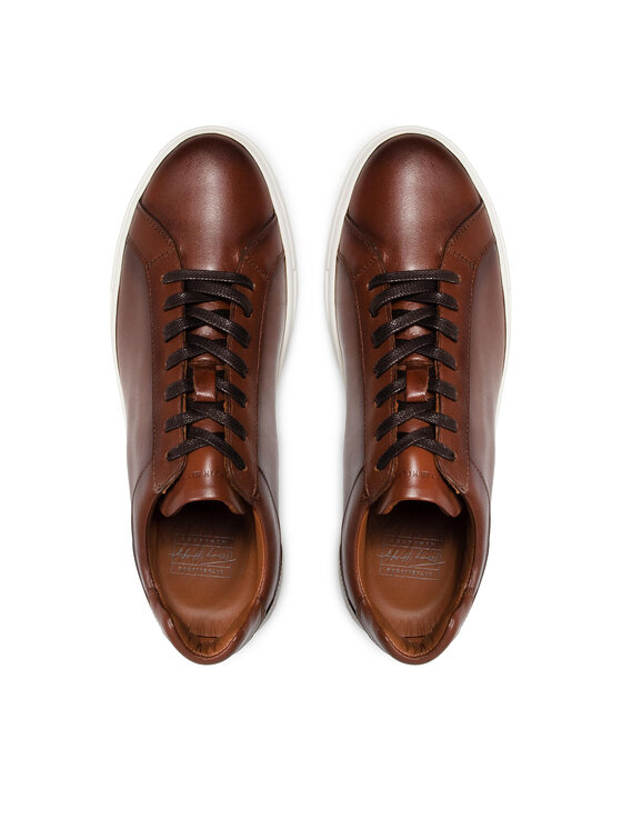Tommy Hilfiger Αθλητικά Premium Cupsole Leather FM0FM03730 Καφέ • Modivo.gr
