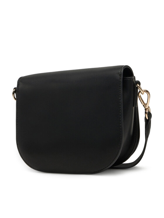 Tommy Hilfiger Tommy Hilfiger Torbica Th Logotape Saddle Bag AW0AW17184 Crna