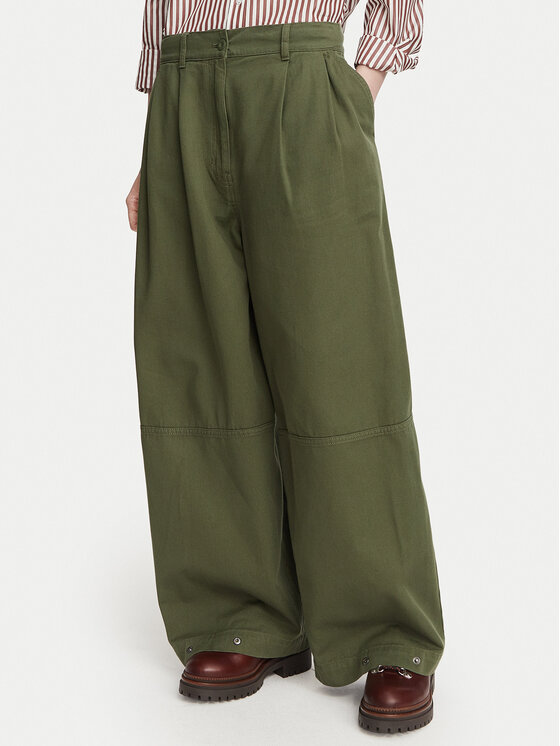 Weekend Max Mara Weekend Max Mara Stoffhose Bacca 2625136111 Khakifarben Relaxed Fit