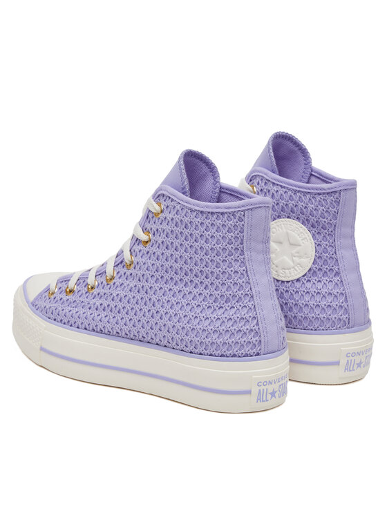 Converse Converse Scarpe da ginnastica Chuck Taylor All Star Lift Platform Knit Kadın Mor A13644C Viola