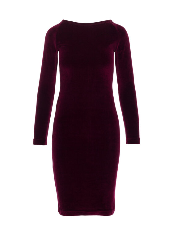 Made of Emotion Made of Emotion Sukienka koktajlowa M565 Bordowy A-Line Fit
