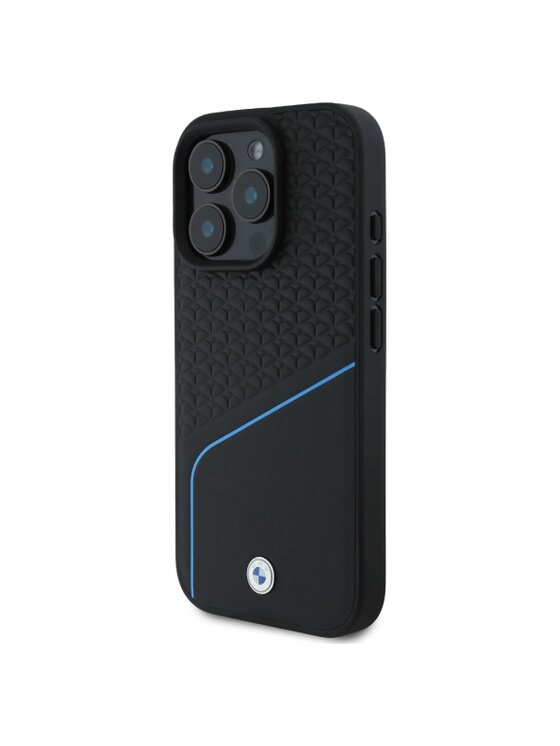 Etui na telefon BMW Motorsport, Czarne, Sign Leather Textured And Line