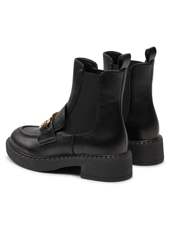 TWINSET TWINSET Kotníková obuv s elastickým prvkem 242TCP032 Černá