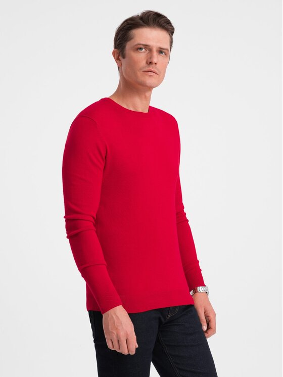 Ombre Ombre Svetr OM-SWBS-0106 Modrá Regular Fit