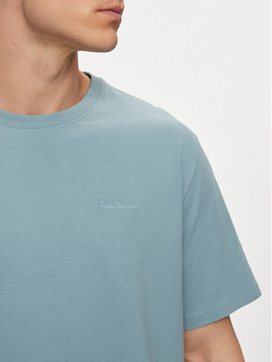 Pepe Jeans Pepe Jeans T-Shirt Connor PM509206 Niebieski Regular Fit