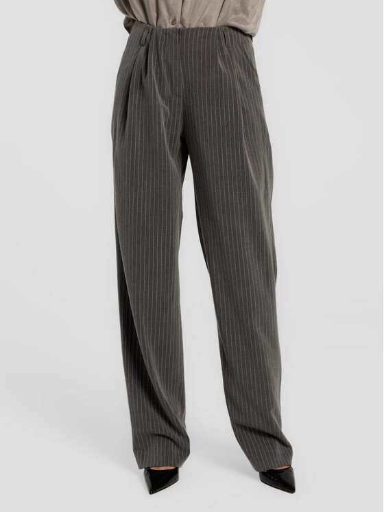 MANDRAGORA MANDRAGORA Pantaloni da donna Gante Grigio Standard Fit