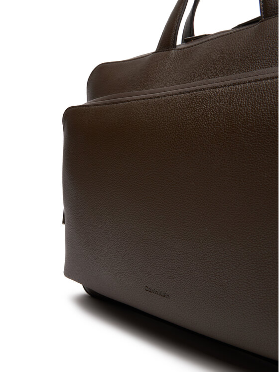 Calvin Klein Calvin Klein Geantă pentru laptop Micro Pebble Slim Briefcase 36 LV04D3012G Maro