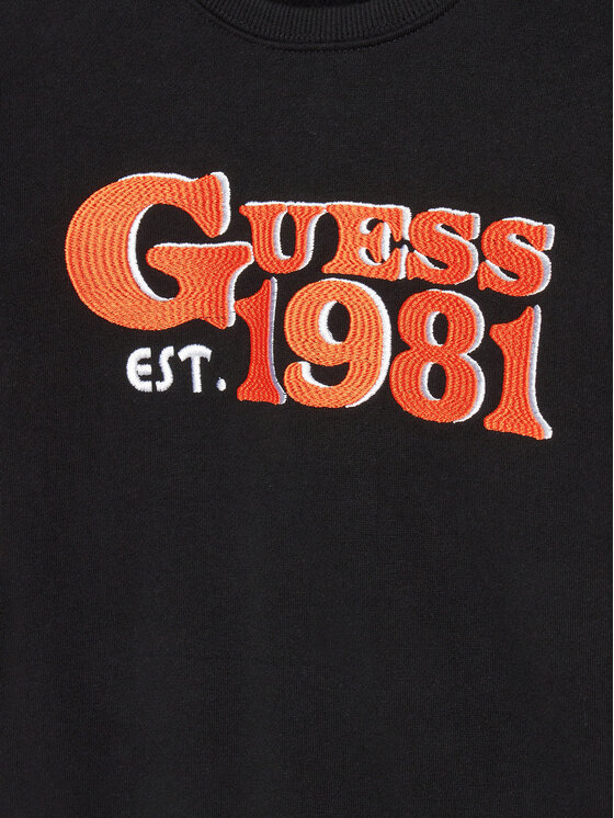 Guess Guess Bluza L4BQ02 KAX74 Czarny Regular Fit