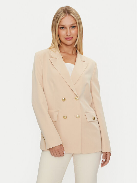 Guess Giacca da abito Fiona W4YN54 WFWX2 Beige Regular Fit, taglia : M