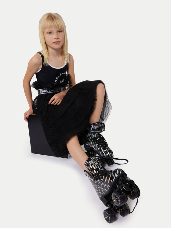 Karl Lagerfeld Kids Fustă Z30093 D Negru Regular Fit