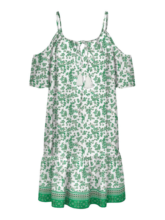 Vero Moda Vero Moda Poletna obleka Milan 10283061 Zelena Relaxed Fit