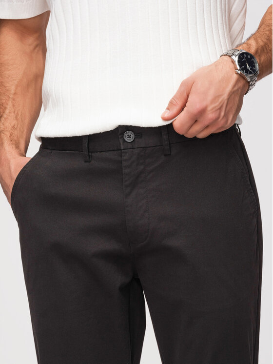 Ombre Ombre Chino kalhoty OM-PACP-0293 Černá Chino Fit