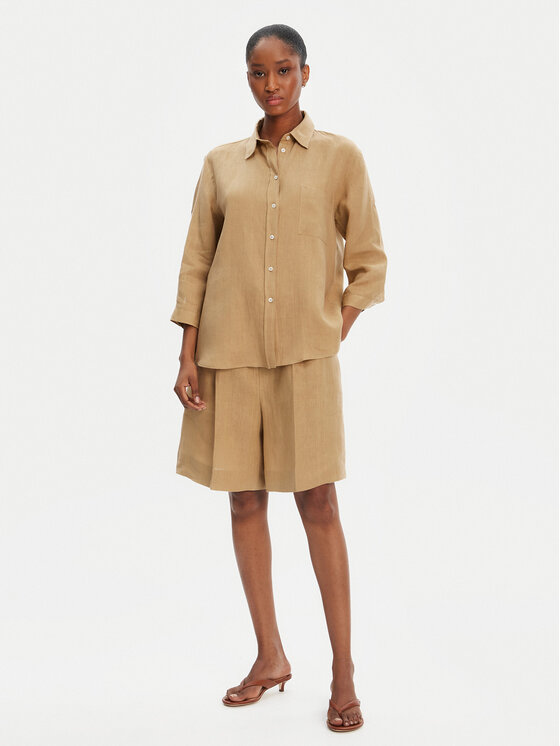 Marella Marella Camicia Boboli1 2515111232 Beige Regular Fit