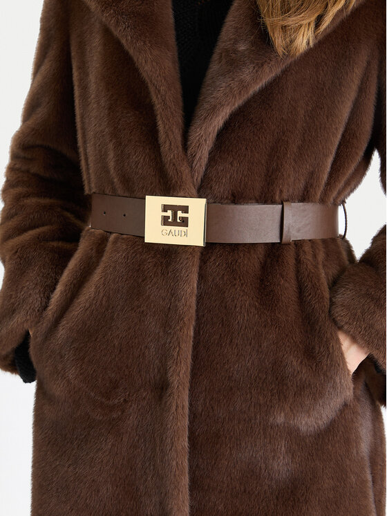 Gaudi Gaudi Krzno 521FD39003 Smeđa Regular Fit