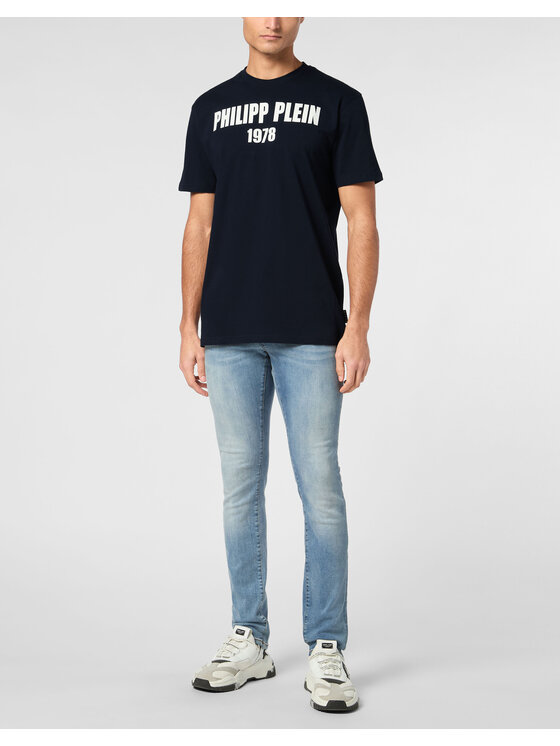 PHILIPP PLEIN PHILIPP PLEIN T-Shirt 22943 Granatowy Regular Fit