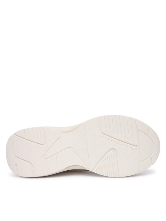 Tommy Hilfiger Tommy Hilfiger Laisvalaikio batai Modern Runner Shiny Leather FW0FW09413 Smėlio