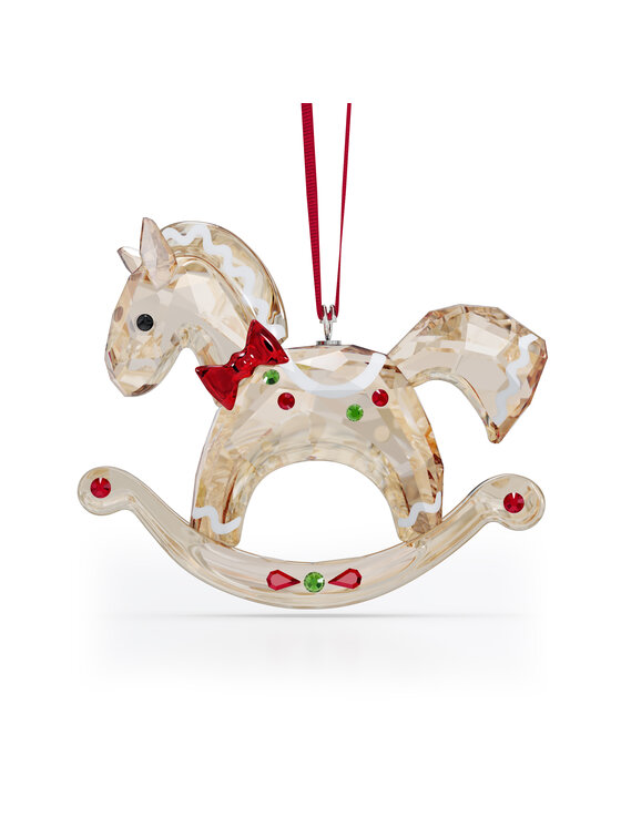 Swarovski Swarovski Ozdoba Świąteczny koń na biegunach 5627608 Brązowy