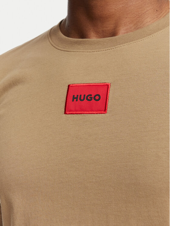 HUGO HUGO T-Shirt Diragolino212 50447978 Béžová Regular Fit