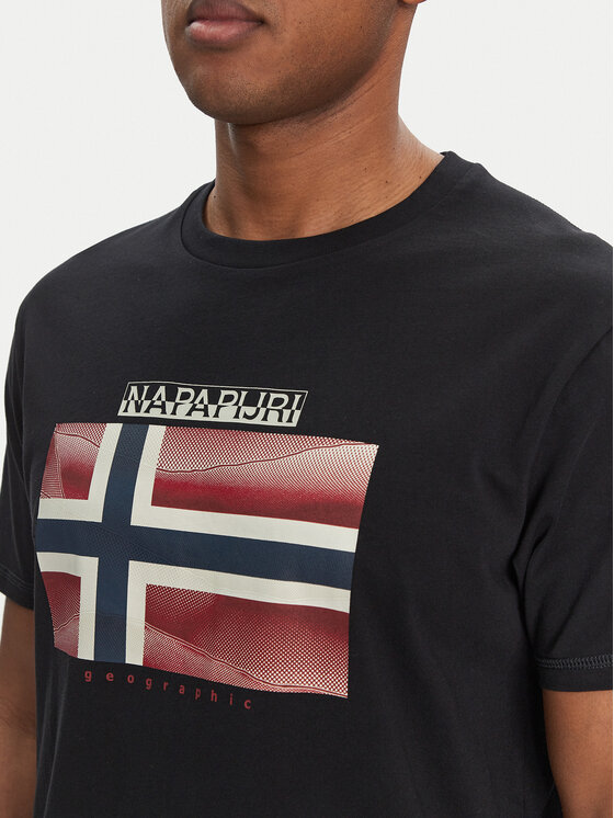 Napapijri Napapijri T-Shirt S-Lari NP0A4IE59411 Černá Regular Fit
