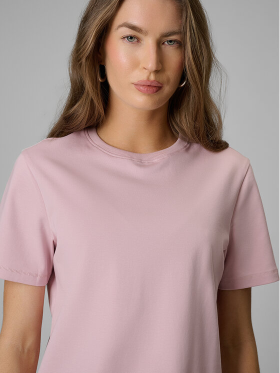 4F 4F T-Shirt BASIC+ Różowy jasny Regular Fit