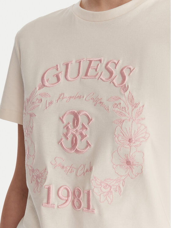 Guess Guess T-Shirt V6RI12 J1314 Biały Regular Fit