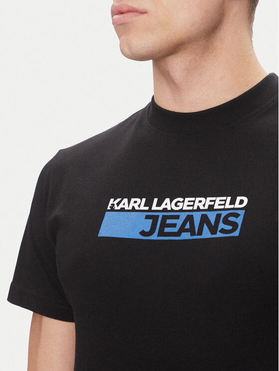 KARL LAGERFELD KARL LAGERFELD T-shirt A2M17074 Crna Regular Fit