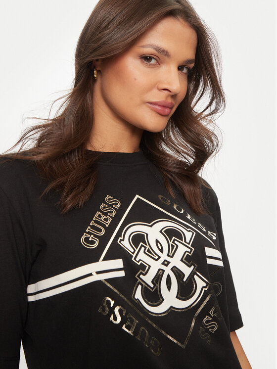 Guess Guess Футболка V4BI05 I3Z14 Чорний Boxy Fit