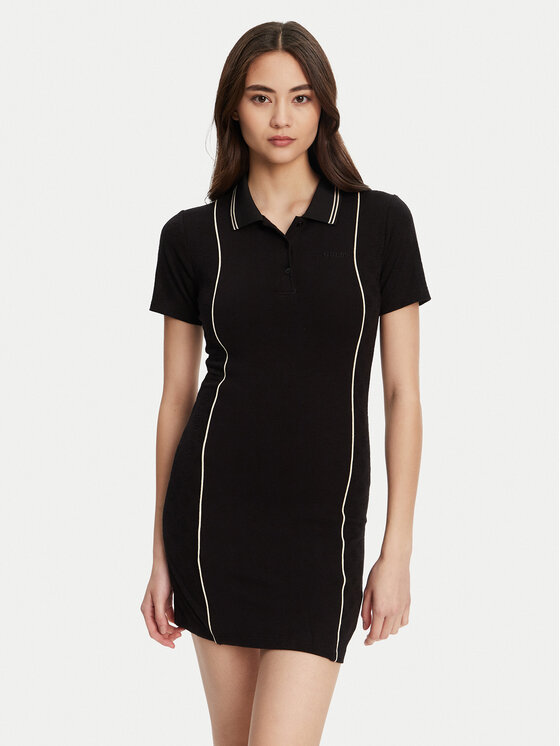 Guess Úpletové šaty V5YK00 KCX12 Čierna Regular Fit