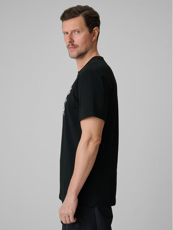 4F 4F T-Shirt CITY Czarny Regular Fit