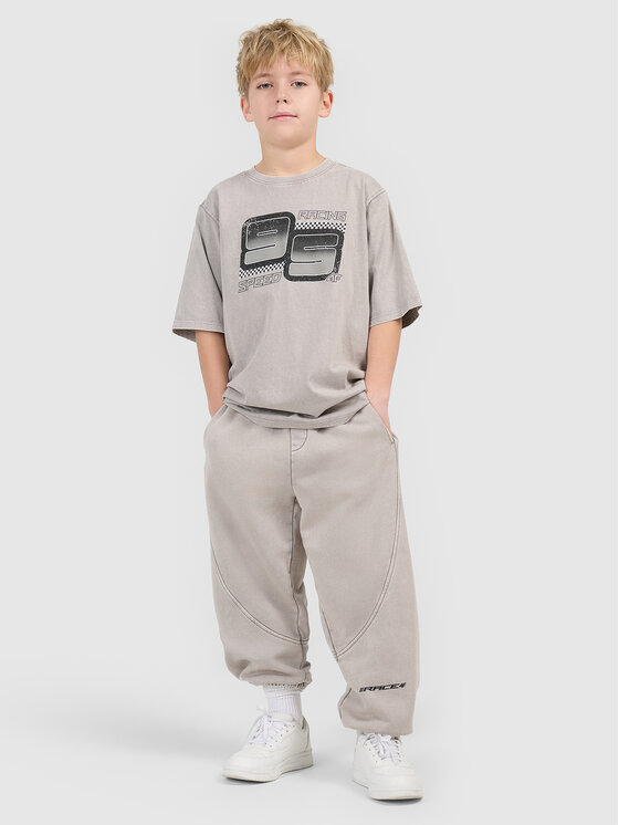 4F 4F Spodnie dresowe ESPORTS RACING Szary Loose Fit
