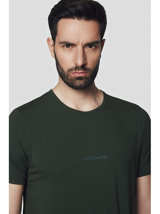 Lancerto Lancerto T-Shirt Calum TS073124000017 Zielony Regular Fit