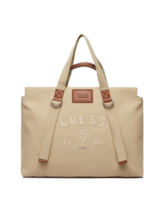 Guess Guess Víkendová taška HMOSCM P6246 Světle béžová