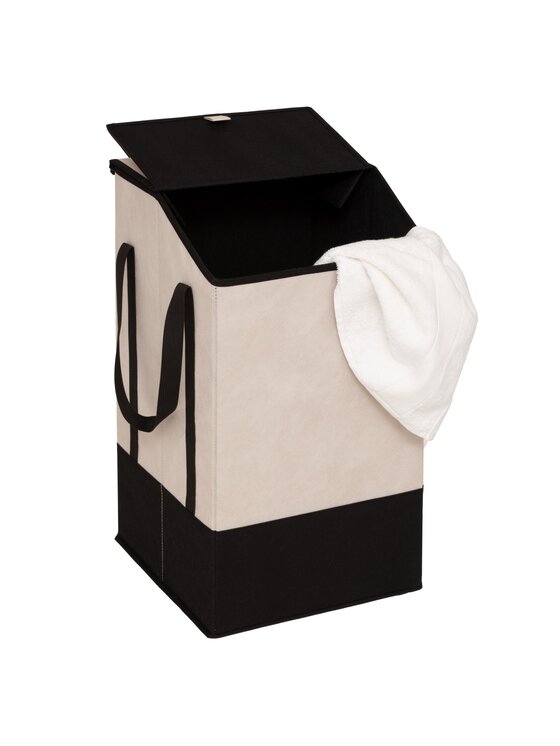 MIAhome MIAhome Kosz łazienkowy na pranie 57x32x30 cm LAVAZZA 45 litrów Beżowy