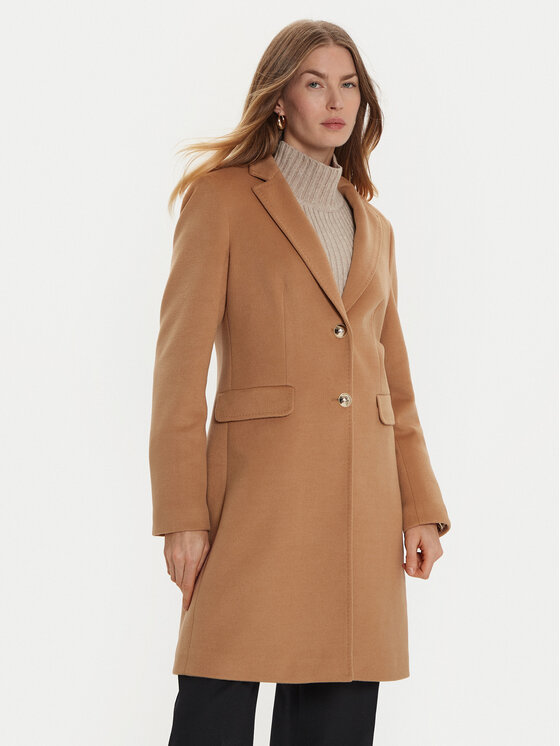 Maryley Maryley Παλτό μεταβατικό 24IB808/14ER Καφέ Regular Fit