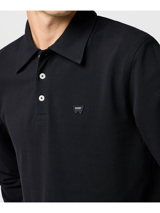 Wrangler Wrangler Polo 112371395 Czarny Regular Fit