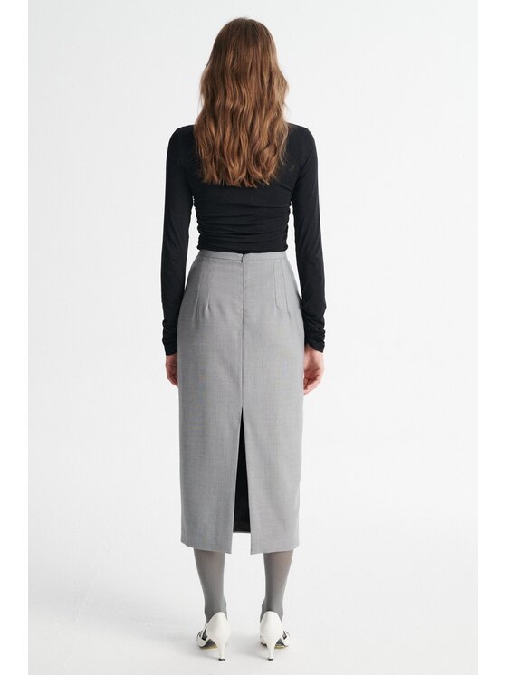 MARI PRETI MARI PRETI Spódnica ołówkowa SELENE Szary Slim Fit