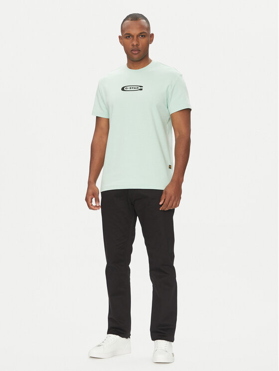 G-Star Raw G-Star Raw Marškinėliai Old Skool D25967-C812 Žalia Regular Fit