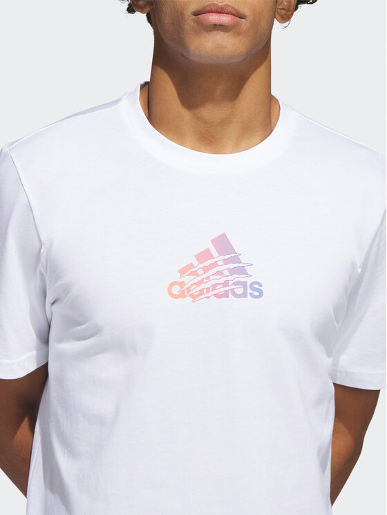 adidas T-Shirt adidas Power Logo Graphic T-Shirt H54656 Biały Regular ...
