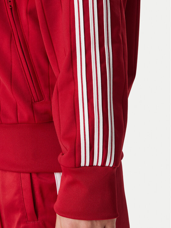 adidas adidas Bluza Pinstripe Firebrid Loose Tracktop KS9984 Czerwony Regular Fit