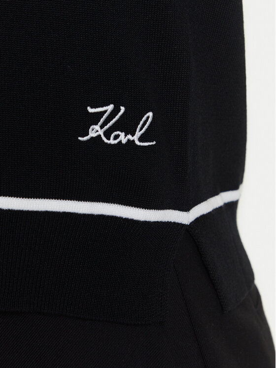 KARL LAGERFELD KARL LAGERFELD Πουλόβερ A3W18023 Μαύρο Regular Fit